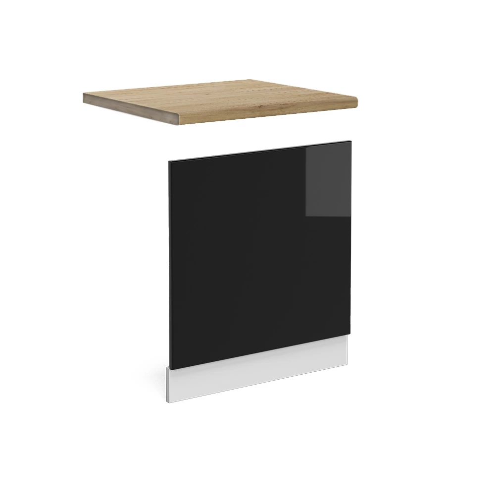 Frontblende in Schwarz Hochglanz auf weißem Hintergrund