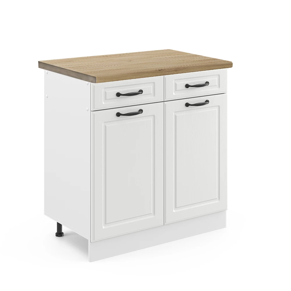 Vicco Armário inferior de cozinha Casa de campo branca 80cm, R-Line