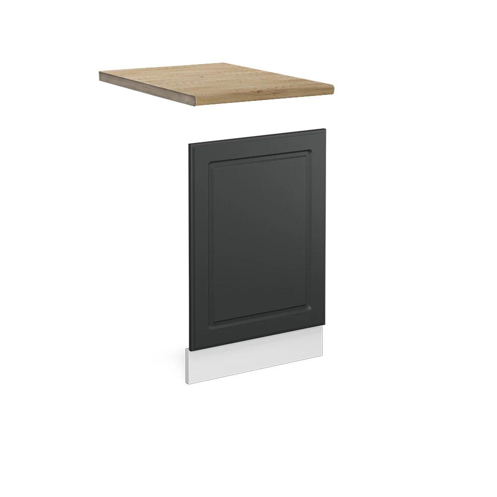 Panel frontal en Antracita casa de campo sobre fondo blanco