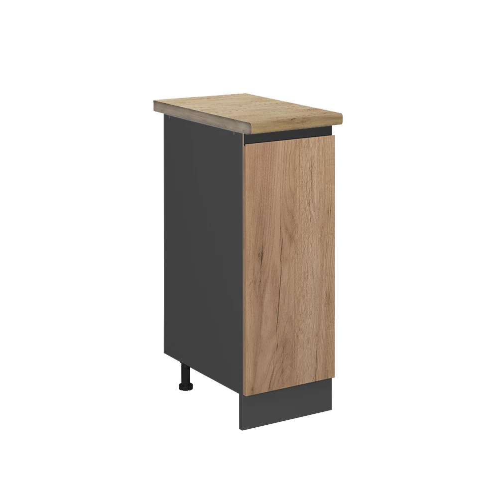 Apothekerschrank in Goldkraft Eiche auf weißem Hintergrund