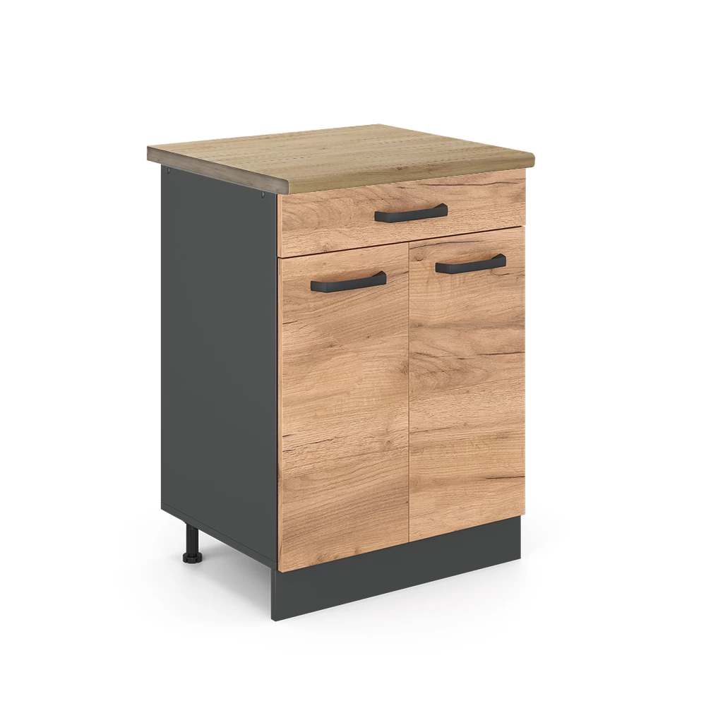 Vicco Küchenunterschrank hrast Goldkraft 60 cm , AP Eiche, R-Line