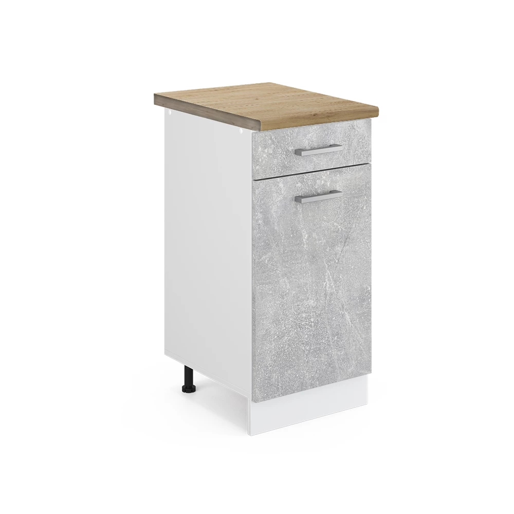 Dulap de bază pentru bucătărie in beton on white background