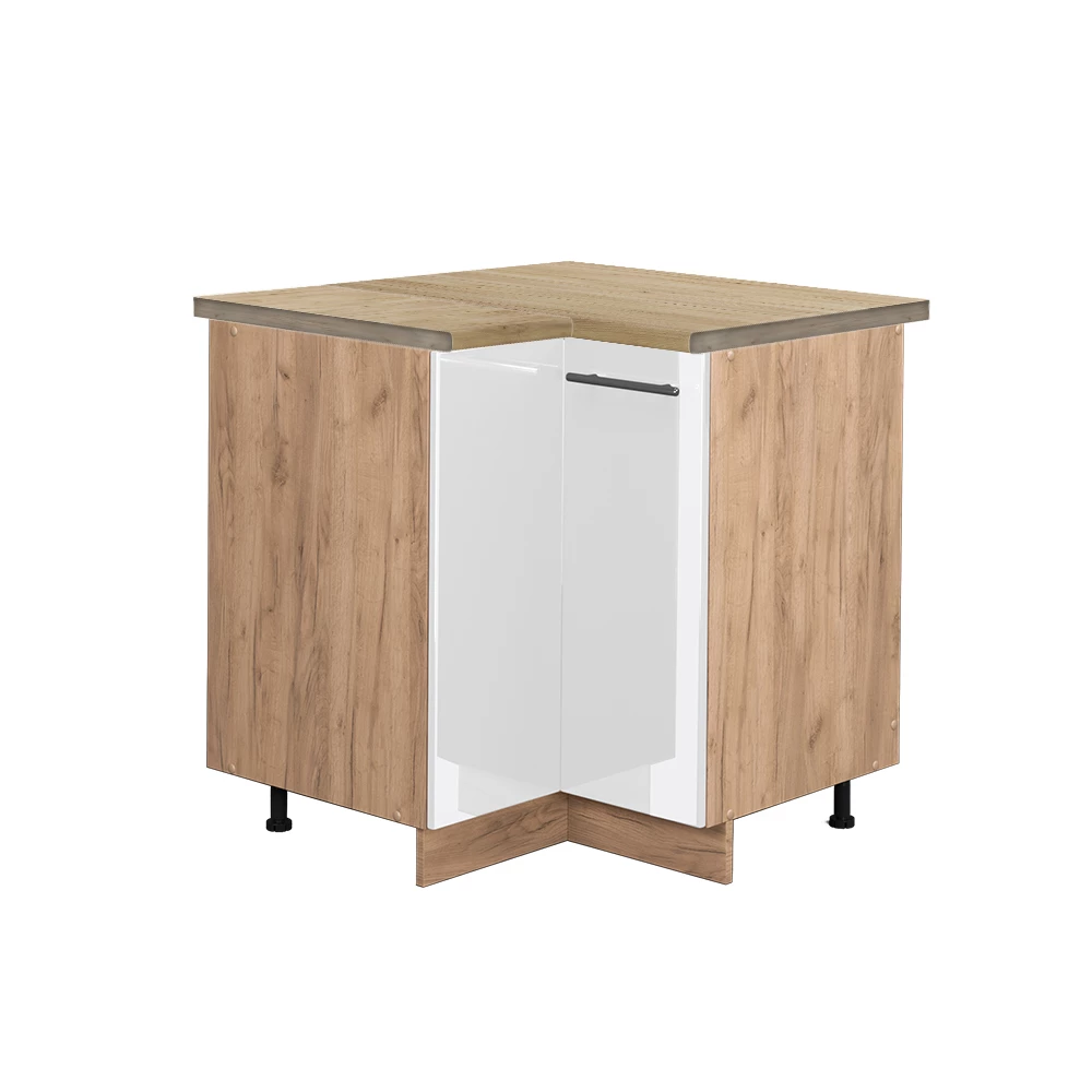 Vicco Armário de canto Branco alto brilho 80.5cm, Fame-Line