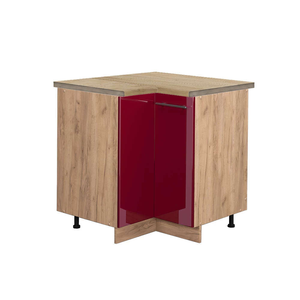 Vicco Armário de canto Bordeaux alto brilho 80.5cm, Fame-Line