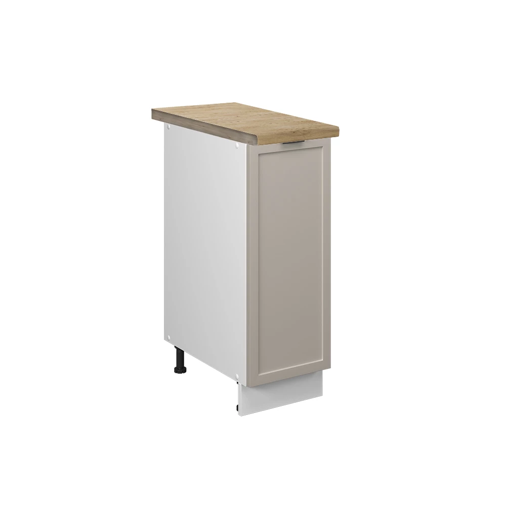 Armadio cucina dispensa alto in GrigioBeige su sfondo bianco