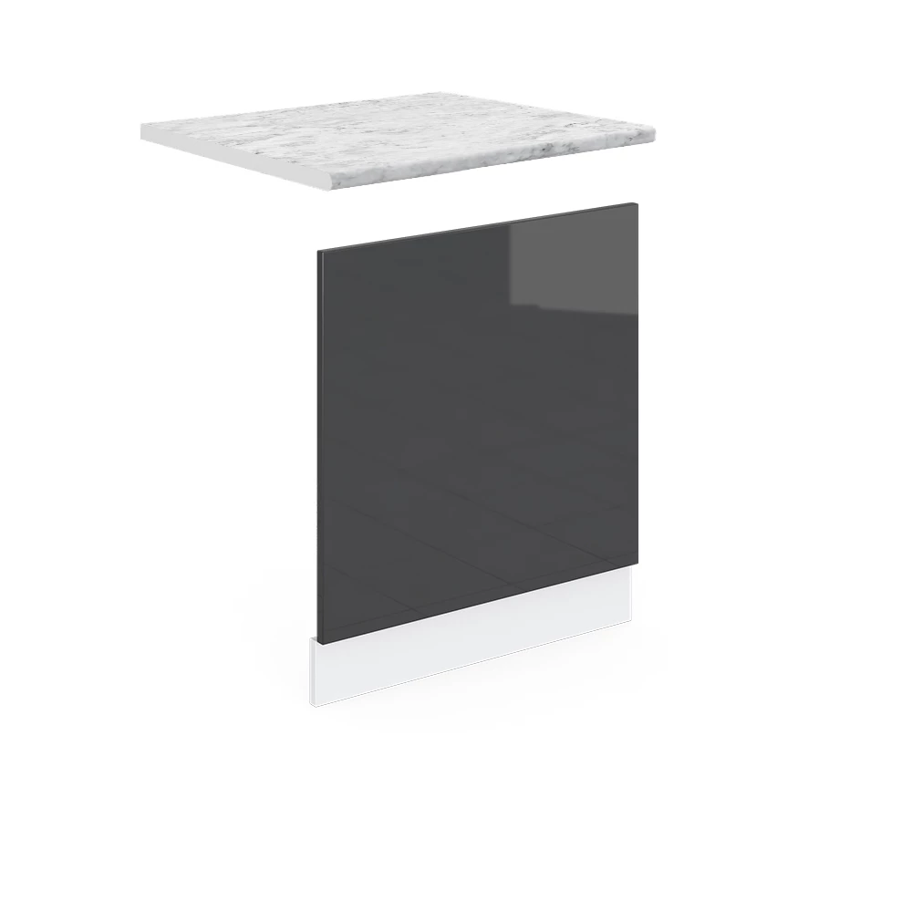 Vicco Frontpaneel Antraciet Hoogglans 60 cm , WB Marmer, R-Line