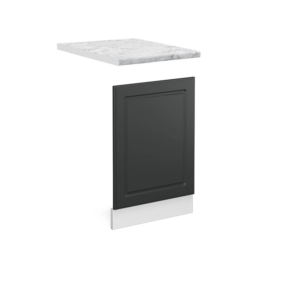 Panel frontal en Antracita casa de campo sobre fondo blanco