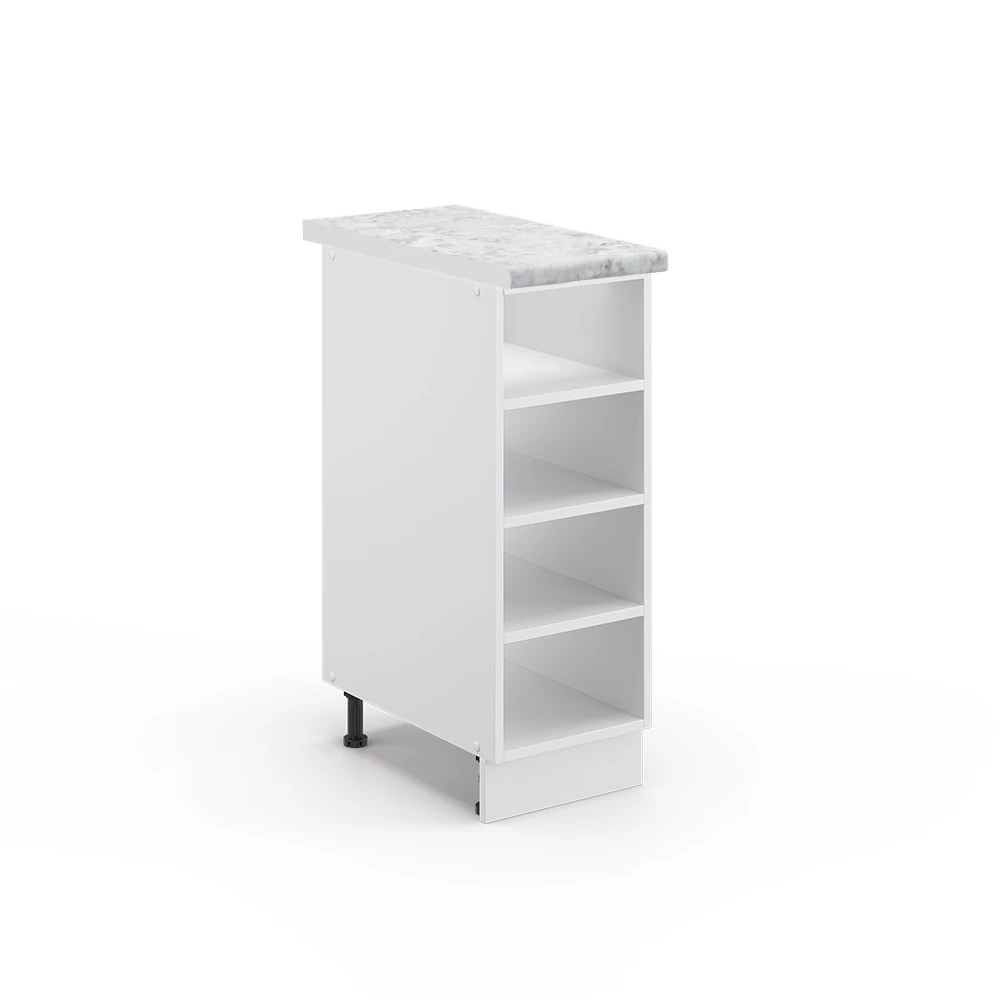 Scaffale da cucina in Bianco su sfondo bianco