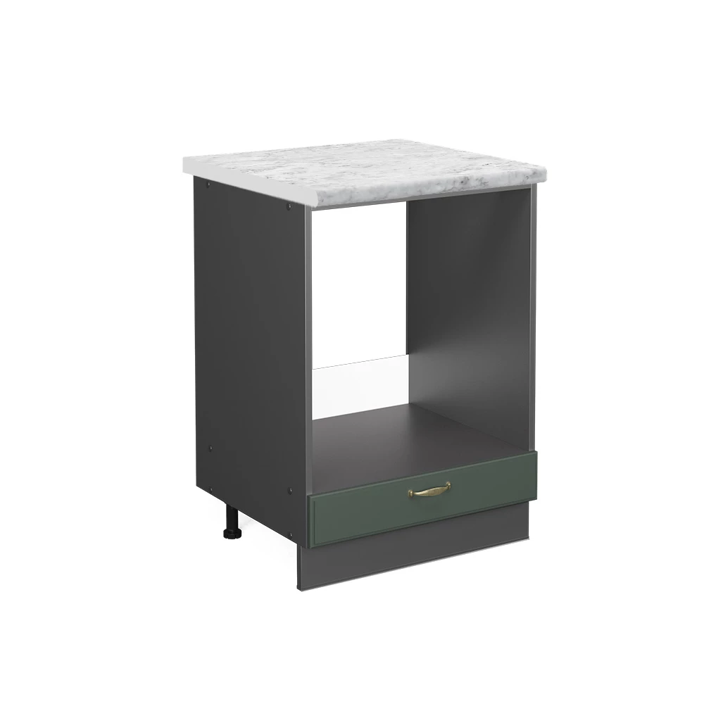 Vicco Armário para forno Casa de campo verde e dourada 60cm, Fame-Line