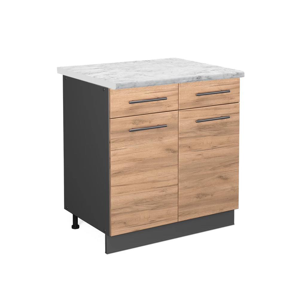 Vicco Dulap de bază pentru bucătărie Stejar Goldkraft 80cm, Fame-Line