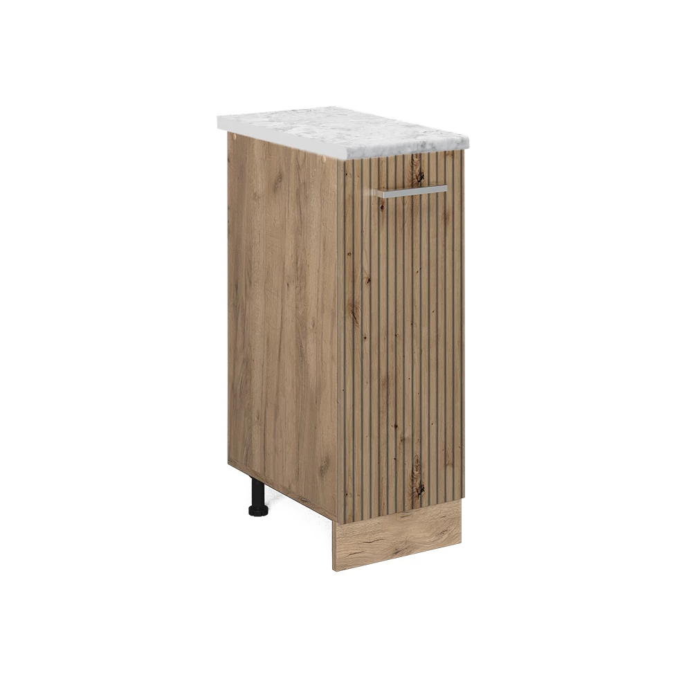 Apothekerschrank in Artisan-Eiche auf weißem Hintergrund