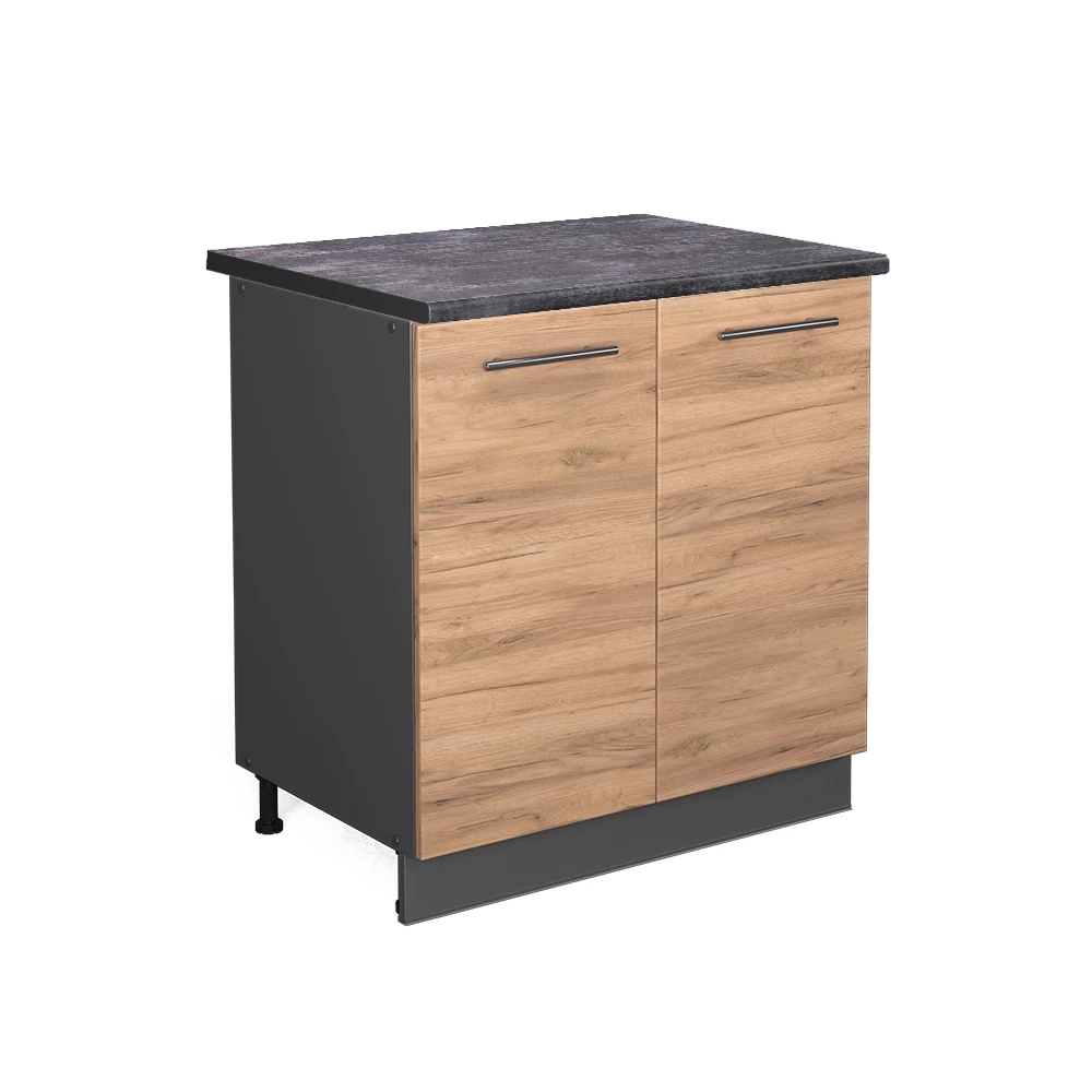 Vicco Dulap de bază pentru chiuvetă Stejar Goldkraft 80cm, Fame-Line