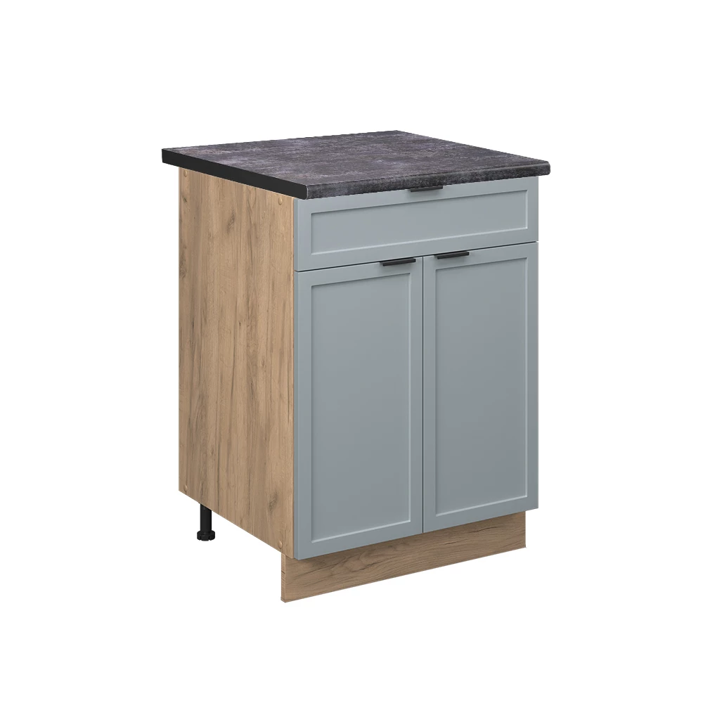 Meuble Sous-plan De Cuisine Fame-Line 50 Cm – Vicco, Chêne Anthracite
