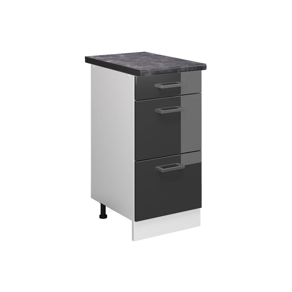 Vicco Dulap de bază pentru bucătărie Antracit lucios ridicat 40cm, R-Line