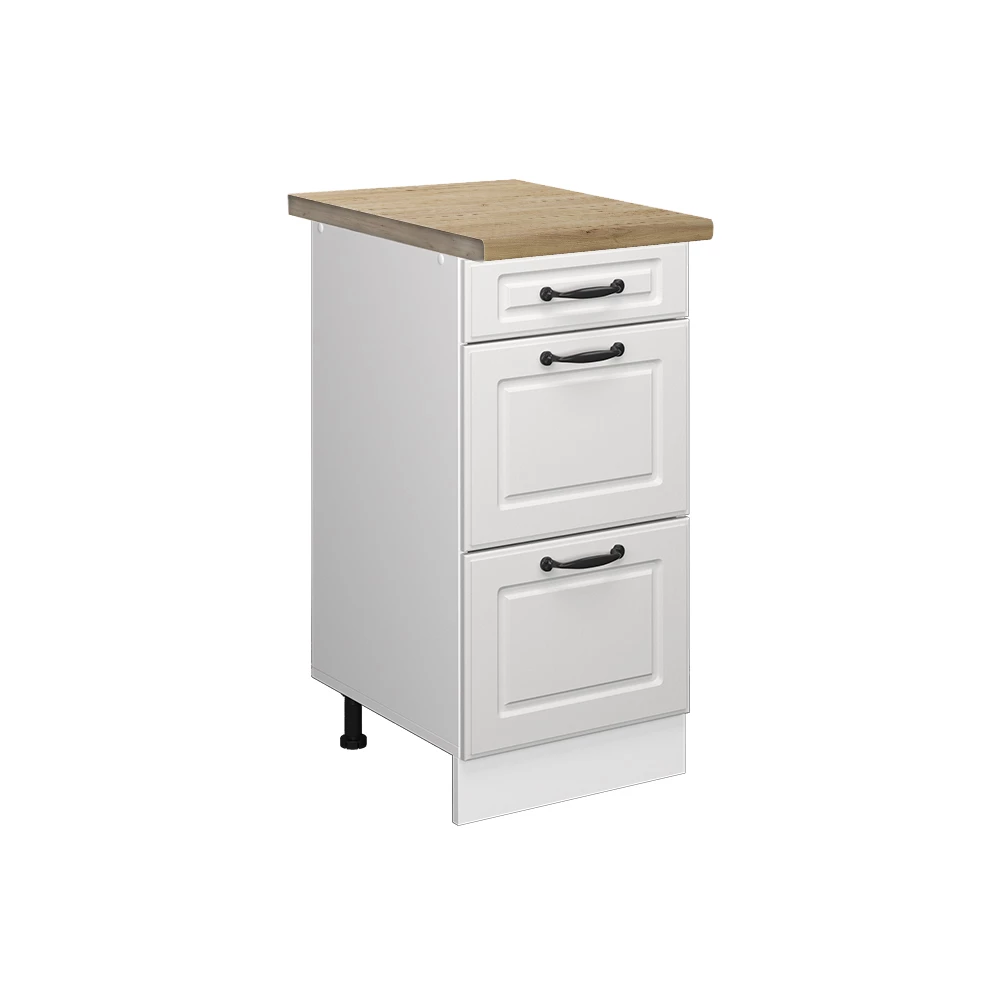 Vicco Armário inferior de cozinha Casa de campo branca 40cm, R-Line