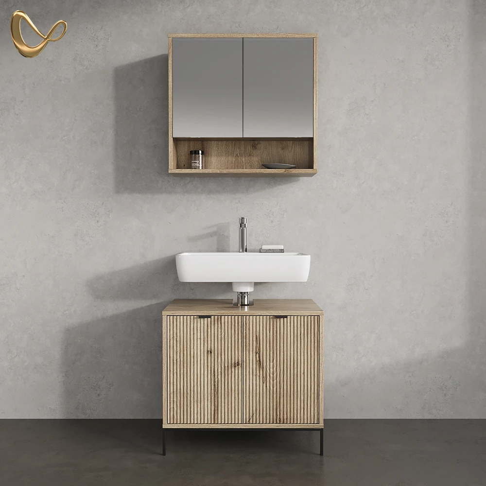 livinity® Badmöbel-Set Viking Oak 2 Teile, ATERNO