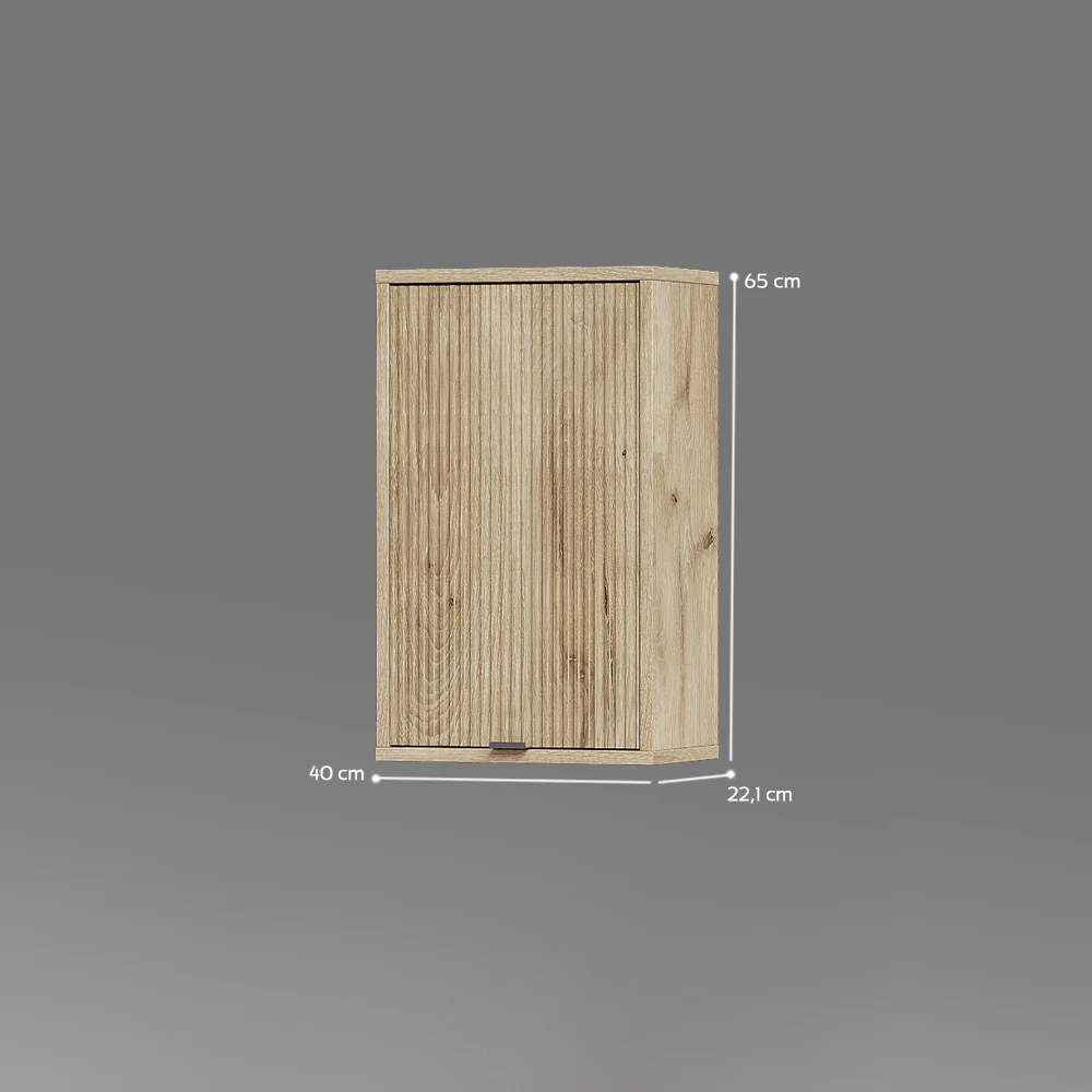 livinity® Badschrank Viking Oak 40 x 65 cm mit 2 Regalböden, ATERNO