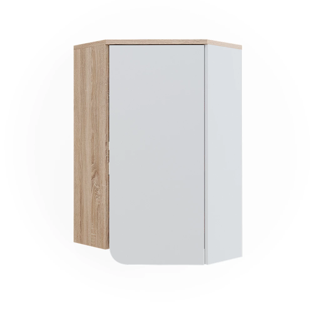 Vicco Kylpyhuoneen kaappi Sonoma/Valkoinen 50x75 cmovella ja avoimilla osastoilla, Karen