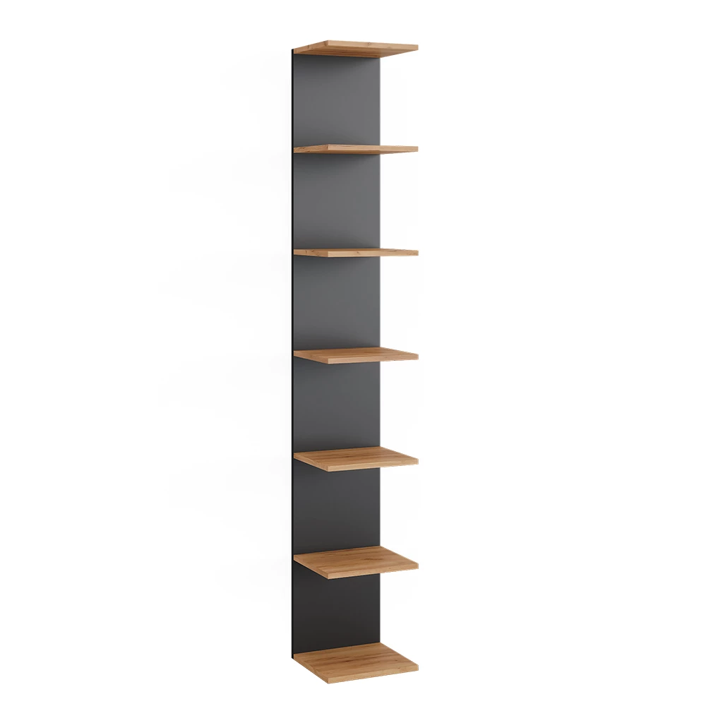 Vicco Półka ścienna Antracyt 30 x 190 cm, Paolo