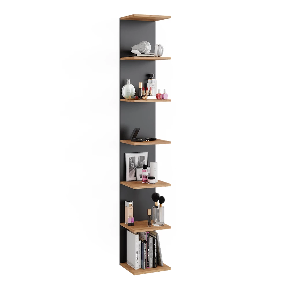 Vicco Wandregal Anthrazit 30 x 190 cm, Paolo