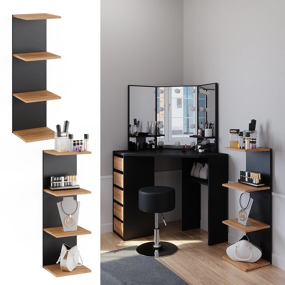 Vicco Wandregal Anthrazit 30 x 95 cm, Paolo
