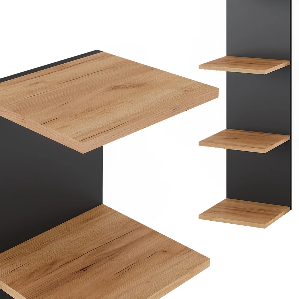 Vicco Wandregal Anthrazit 30 x 95 cm, Paolo
