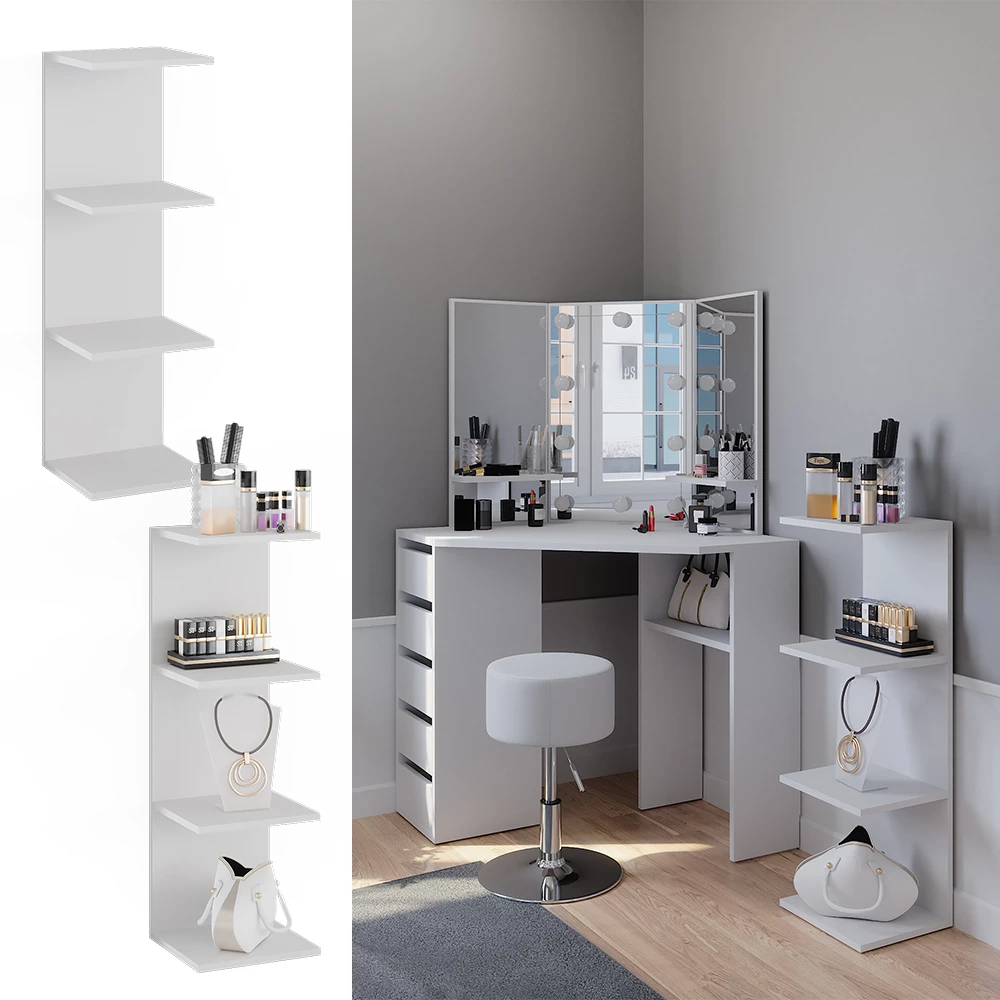 Vicco Etagère Blanc 30x95cm, Paolo