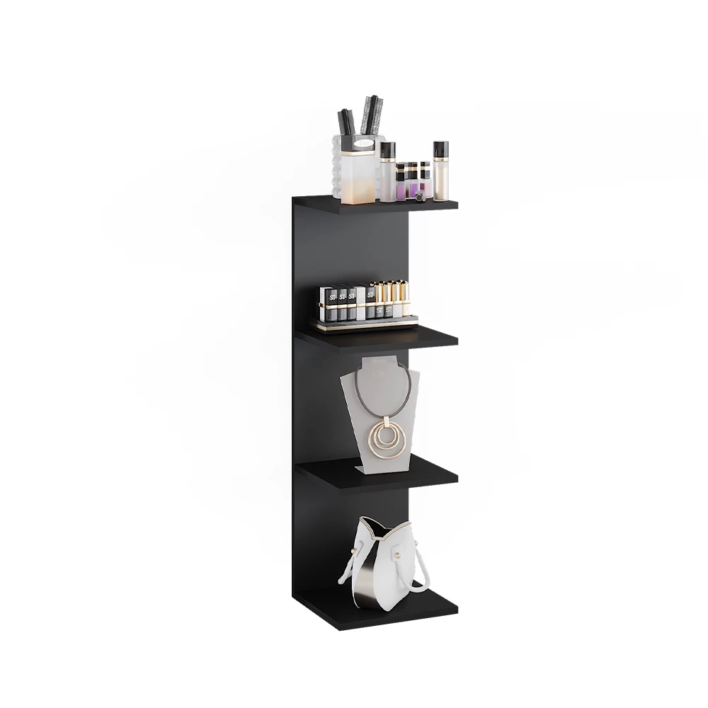 Vicco Wandregal Schwarz 30 x 95 cm, Paolo