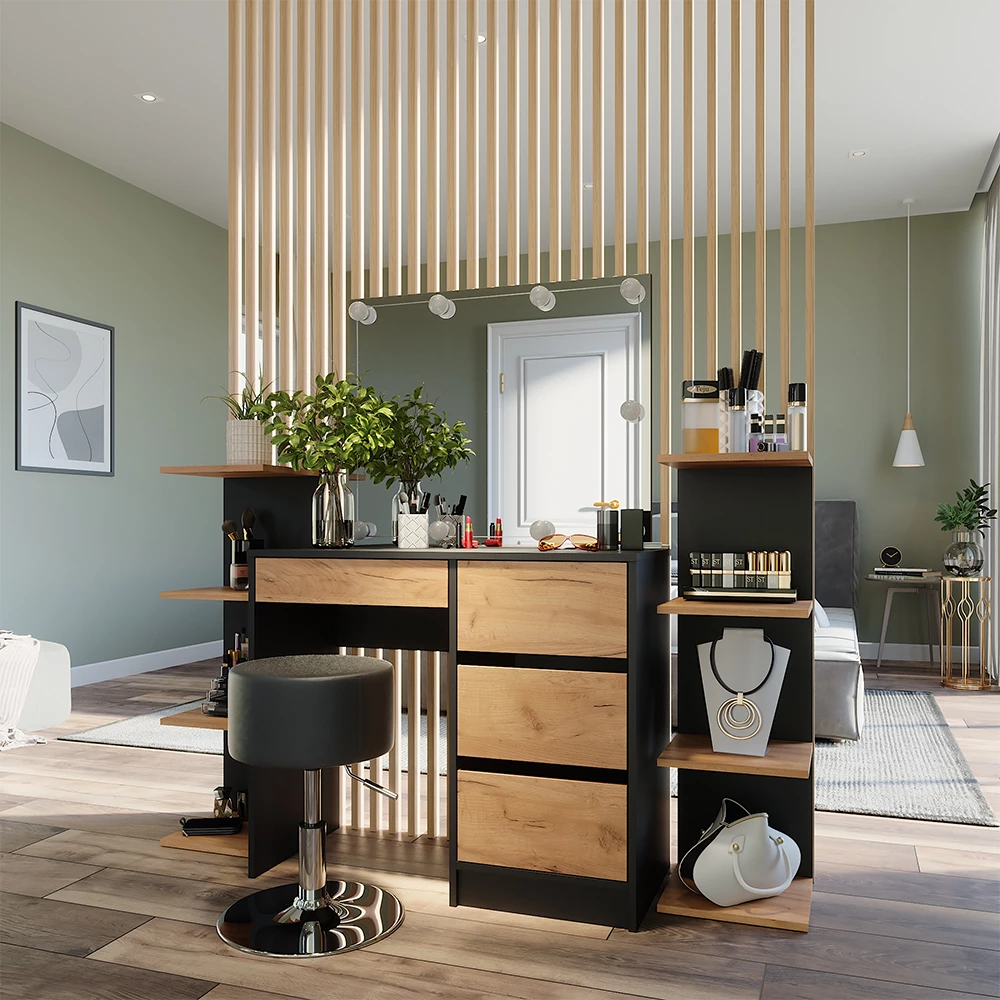 Vicco Wandregal Anthrazit 30 x 95 cm 2er Set, Paolo