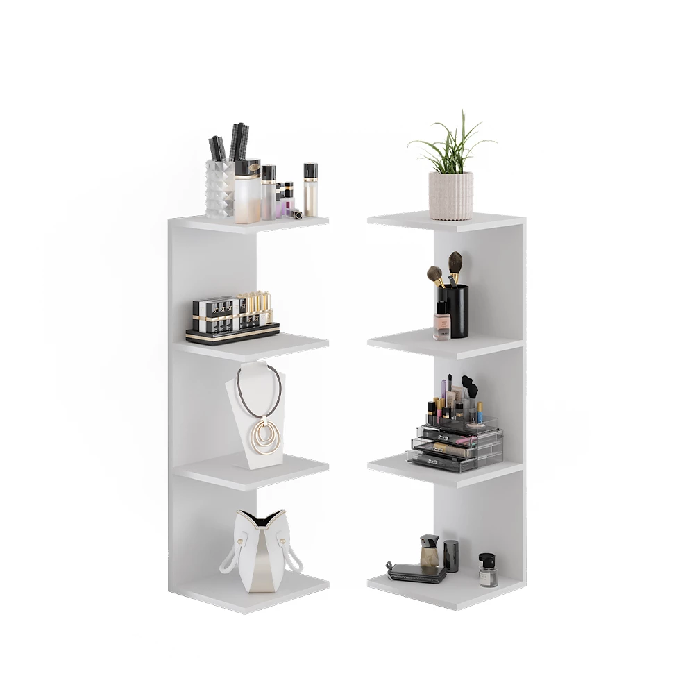 Vicco Wandregal Weiß 30 x 95 cm 2er Set, Paolo