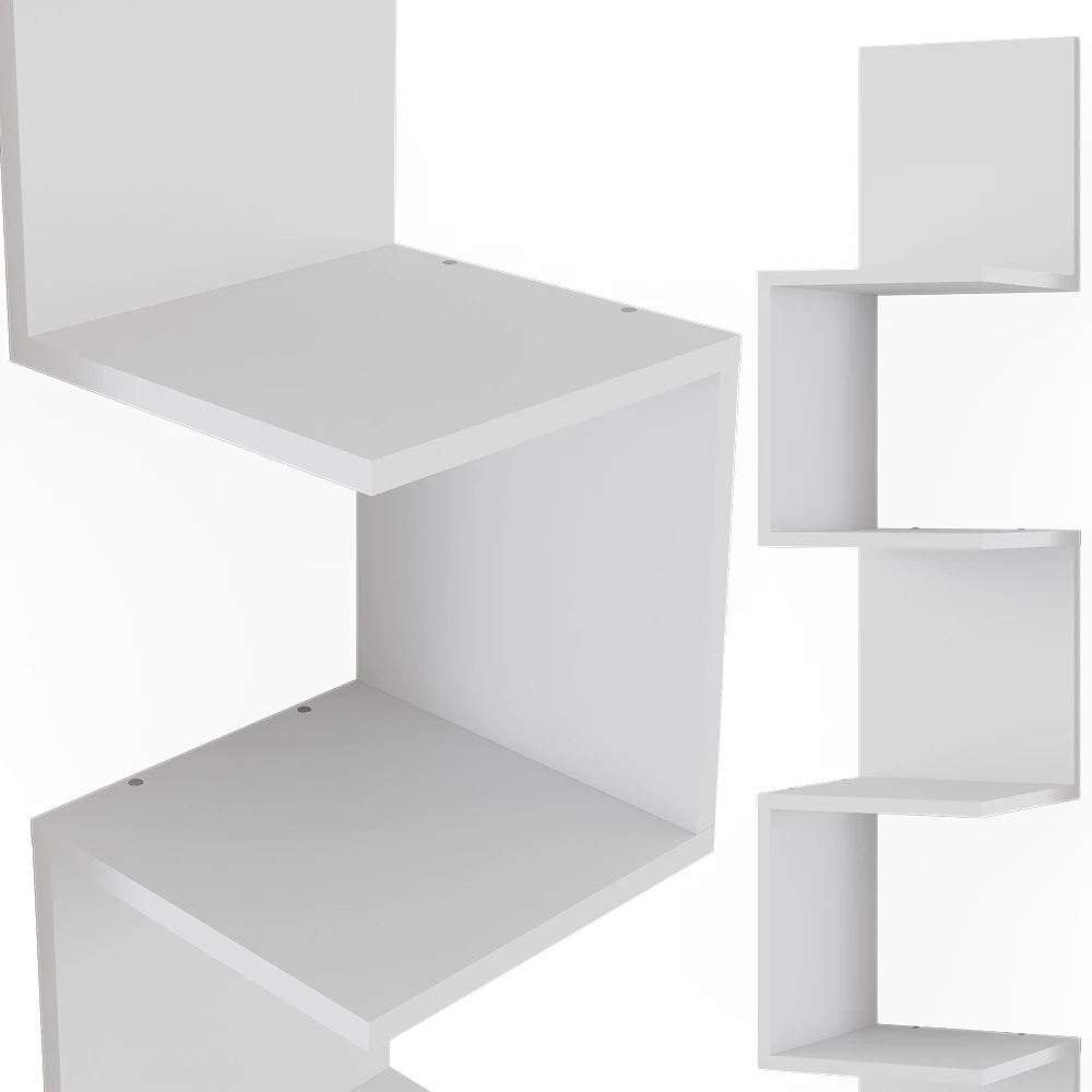 Vicco Eckregal Weiß 28 x 175.4 cm 2er Set, Paolo