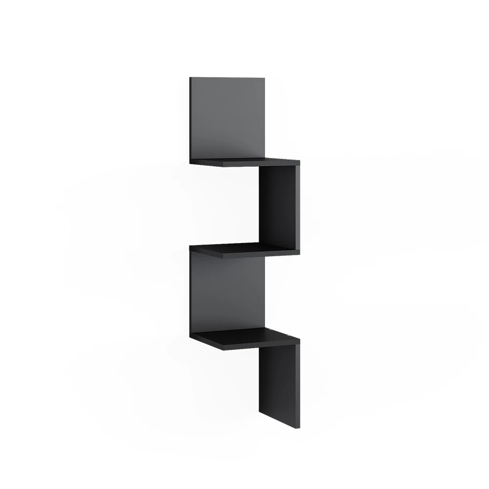Vicco Eckregal Schwarz 28 x 116.4 cm, Paolo