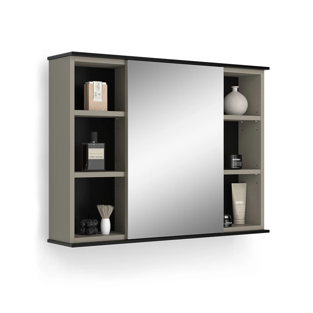 Vicco Specchio contenitore bagno Grigio 80 x 60 cm con specchio, Joli