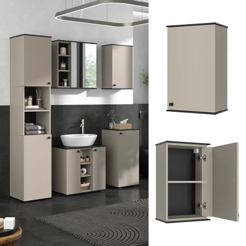 Vicco Mobile da bagno Grigio 37 x 60 cm, Joli