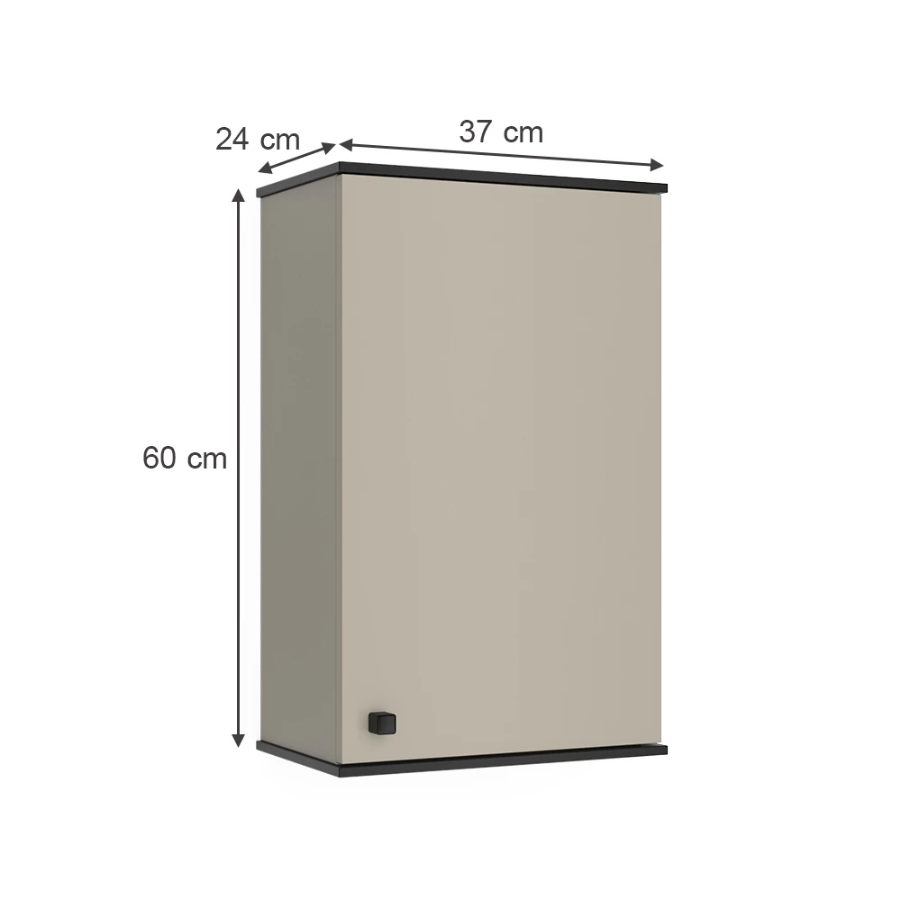 Vicco Badschrank Greige 37 x 60 cm, Joli