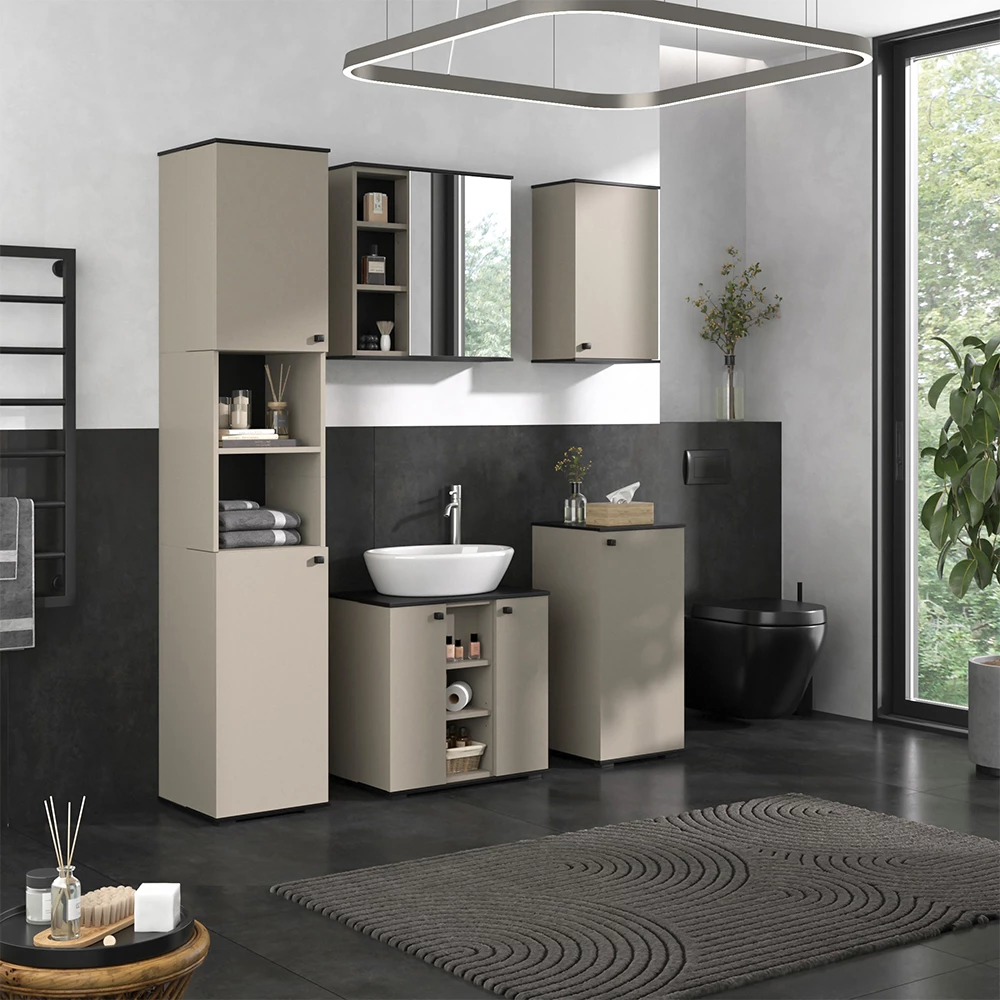 Vicco Badschrank Greige 37 x 60 cm, Joli