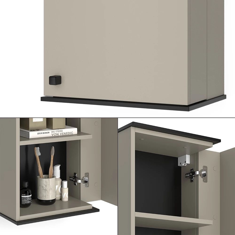 Vicco Badschrank Greige 37 x 60 cm, Joli