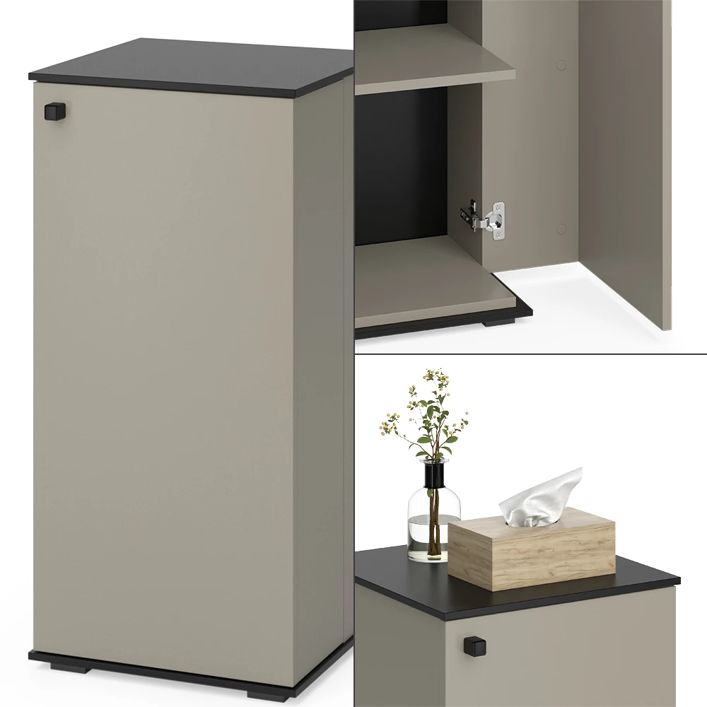 Vicco Midischrank Greige 37 x 78 cm, Joli