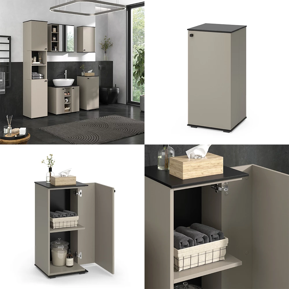 Vicco Midischrank Greige 37 x 78 cm, Joli