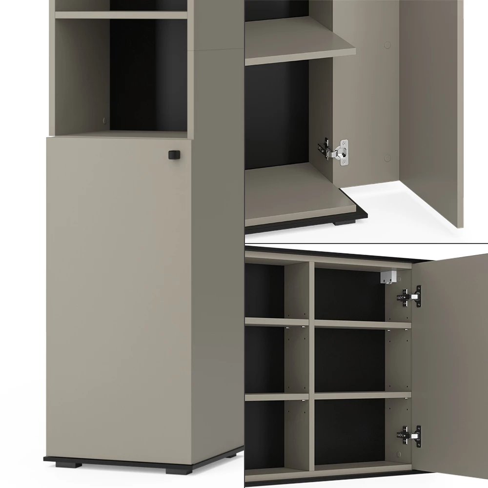 Vicco Set di mobili da bagno Grigio 5 parti, Joli