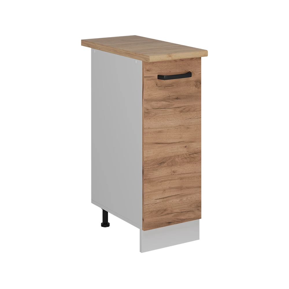 Apothekerschrank in Goldkraft Eiche auf weißem Hintergrund
