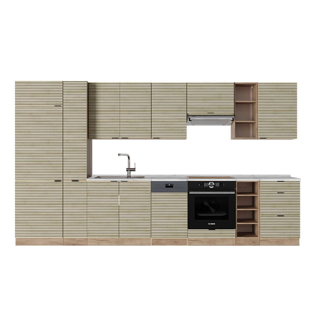 Kitchenette in Painel de carvalho/carvalho Goldkraft on white background