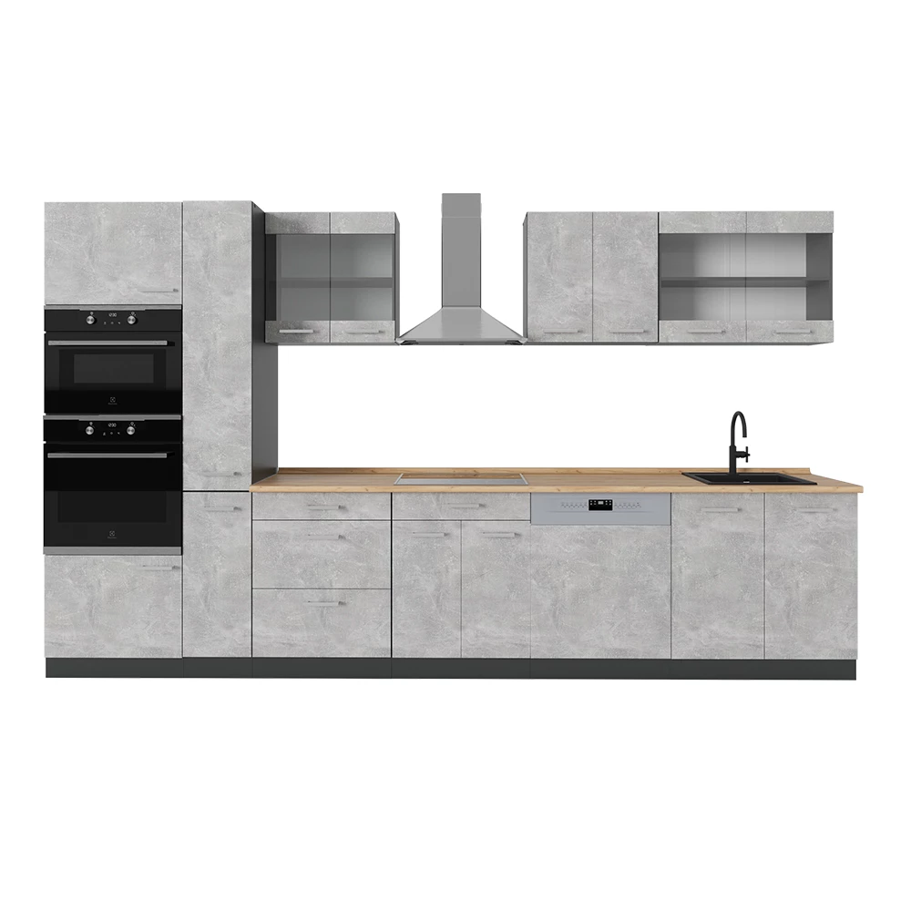 Vicco Keittokomero Betoni/antrasiitti 350cmilman työtasoa, R-Line