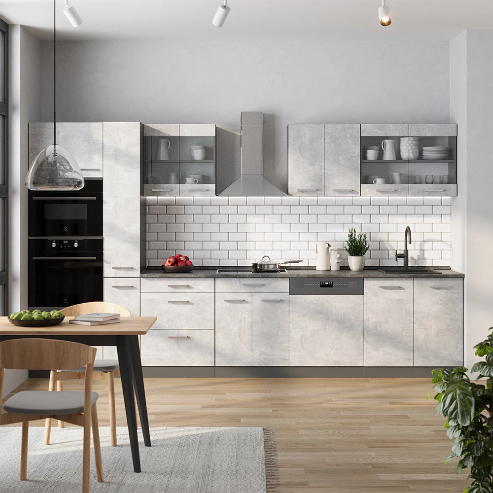 Vicco Keittokomero Betoni/antrasiitti 350cmilman työtasoa, R-Line