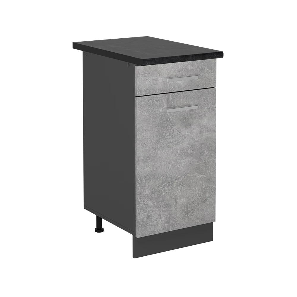Keukenonderkast in Beton on white background
