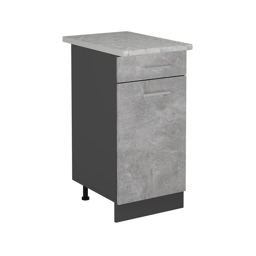 Keukenonderkast in Beton on white background