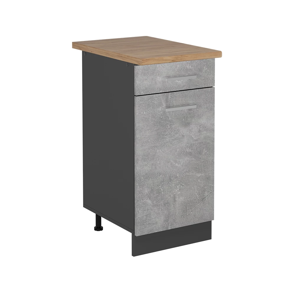 Keukenonderkast in Beton on white background