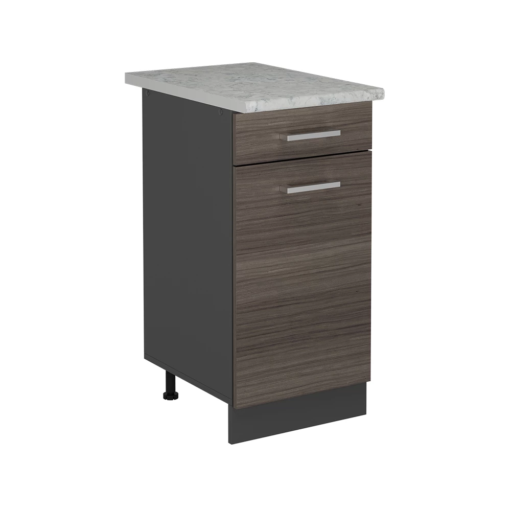 Keukenonderkast in Edel grijs on white background