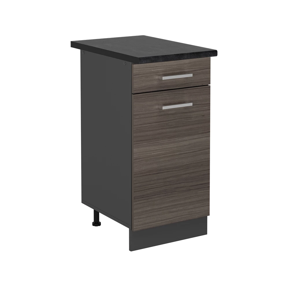 Keukenonderkast in Edel grijs on white background
