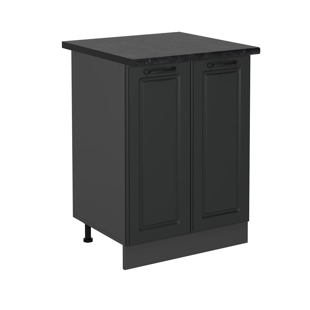 Mobiletto base cucina in Antracite casa di campagna su sfondo bianco